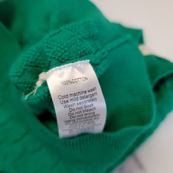 Lacey Lane 2t 2y Australia import emerald green knit sweater textured geometric - Picture 6 of 6